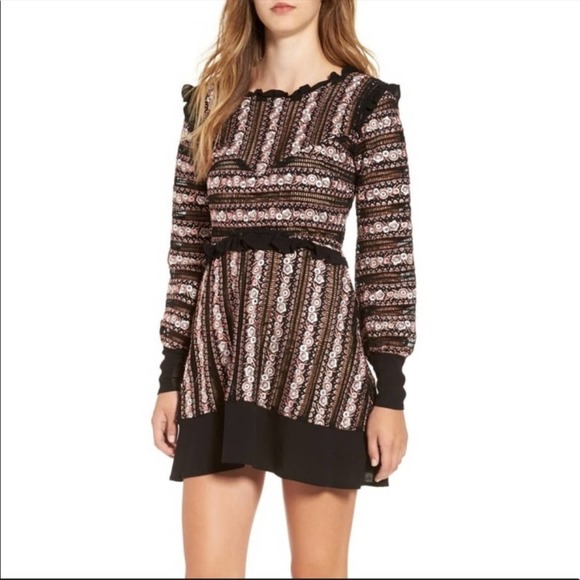 For Love And Lemons Dresses & Skirts - For Love & Lemons Persephone Embroidered L/S Dress